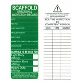 Uniform Safety Signs - Scaffold Tags - Poly - 80x205mm - Pkt 25 - Approved For Use | STG-APP
